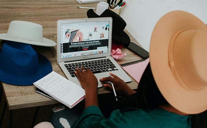 Girl with her laptop